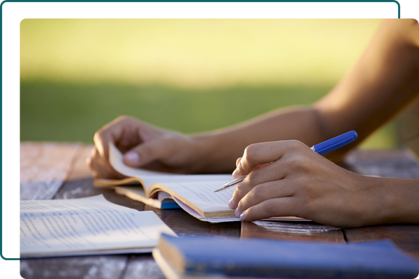 working in a notebook