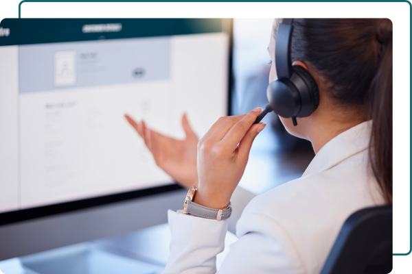 customer service rep on the phone
