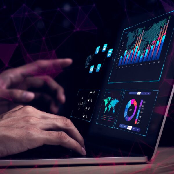 Looking at data on a computer