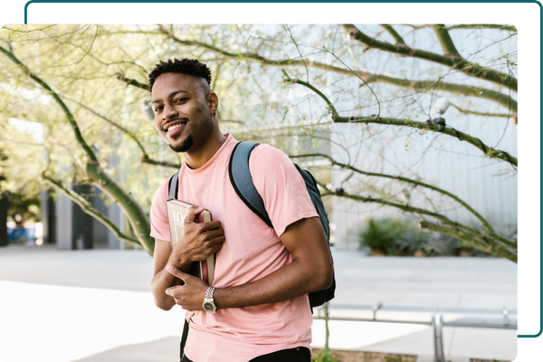 College student in plaza