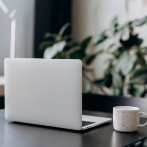 laptop and mug