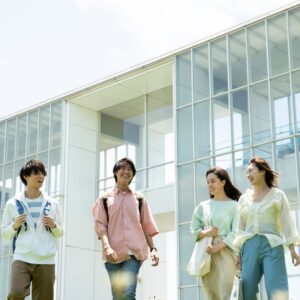 College students on campus